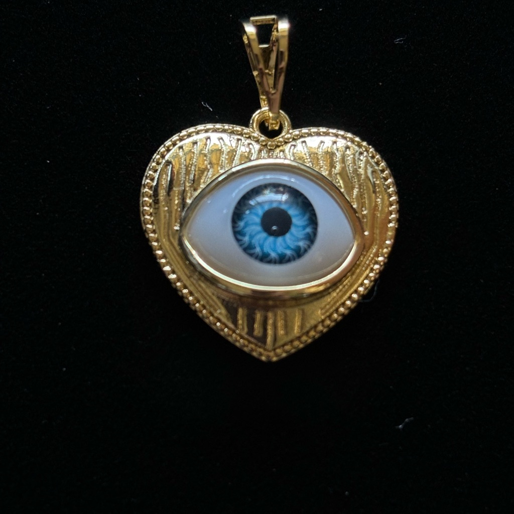 Gold Plated Evil Eye Pendant 15$